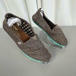 TOMS WOMENS SHOE BROWN TWEED COLOR SIZE 7 1/2W